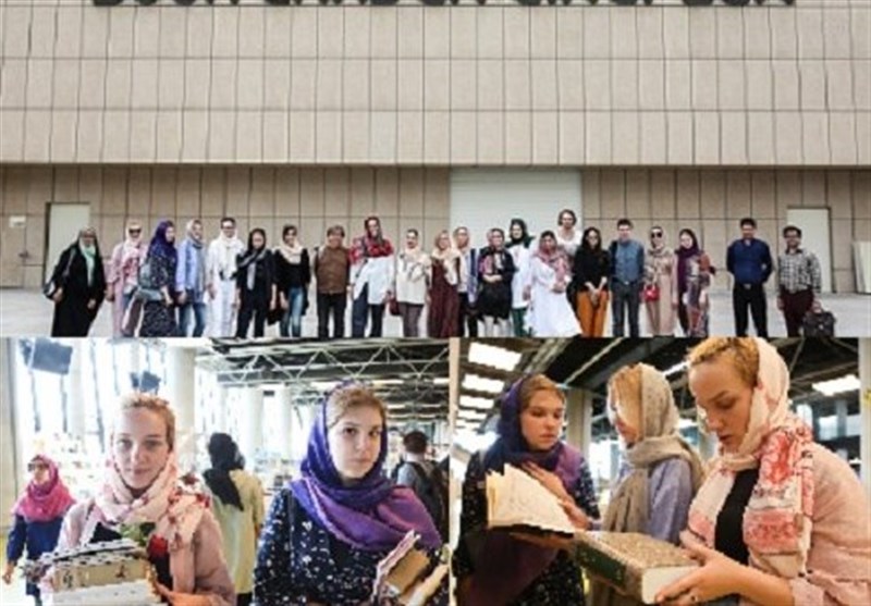 بازدید فارسی‌آموزان هشتاد و هفتمین دوره دانش‌افزایی زبان فارسی از باغ کتاب