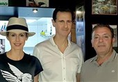 بشار اسد و همسرش در رستورانی در دمشق + عکس