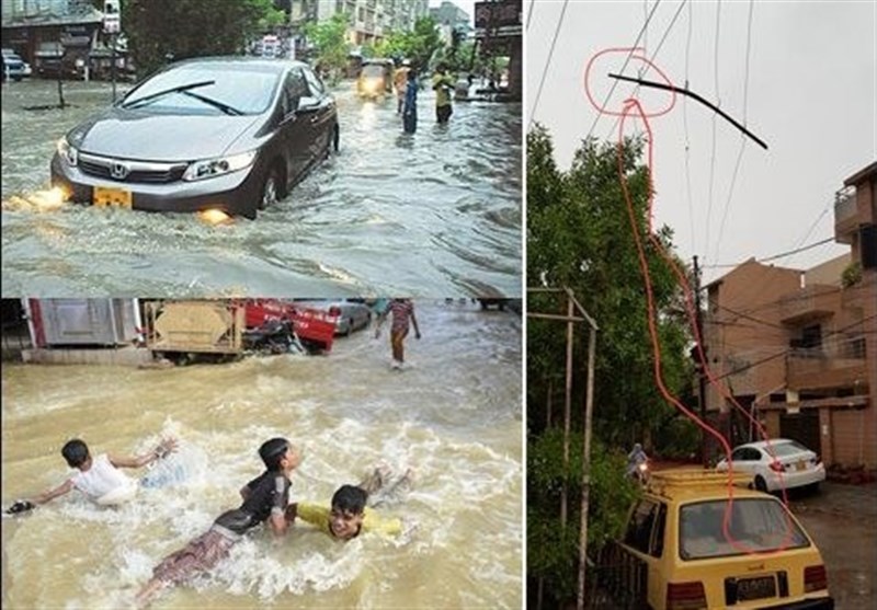 50 ملی میٹر کی ایک بارش؛ اسکول عدالتیں بند، بجلی غائب، رینجرز متحرک، کاروبار ٹھپ، 9 افراد جاں بحق + تصاویر