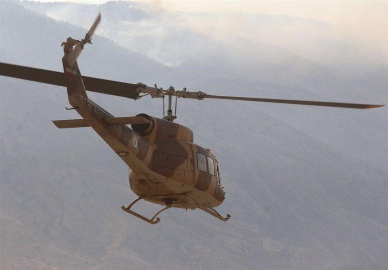 امداد رسانی بالگردهای ارتش به آتش سوزی ارتفاعات کازرون + عکس