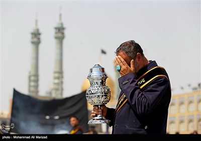 در سالروز شهادت امام جواد (ع) مراسم عزاداری خادمان حرم حضرت معصومه(س) برگزار شد