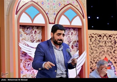 مولودی خوانی سیدمجید بنی فاطمه در مراسم جشن هلهله فرشته‌ها در قم