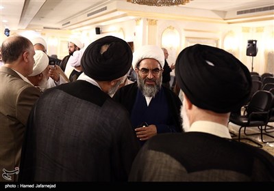 آیت الله محمدجواد فاضل لنکرانی در دیدار نمایندگان بعثه مراجع عظام با سرپرست حجاج ایرانی