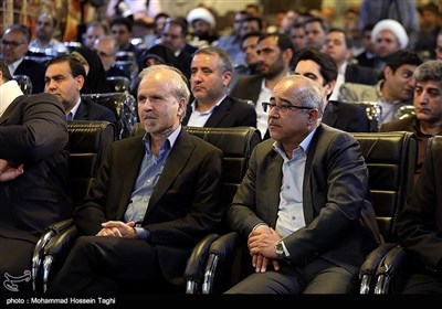 محمدرضا حیدری رئیس شورای شهر مشهد در مراسم بهره‌برداری از ادامه خط دو قطار شهری مشهد و آغاز عملیات اجرایی احداث خط چهار
