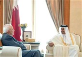 دیدار ظریف با امیر قطر در دوحه
