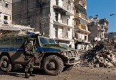 گشت‌زنی مشترک نظامیان روسیه و ترکیه در منطقه تل‌رفعت سوریه