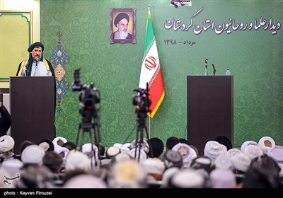 سخنرانی حاج ماموستا حسینی امام جمعه موقت سنندج در دیدار علما و روحانیون با رئیس قوه قضاییه