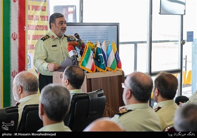 سخنرانی سردار حسین اشتری فرماندهی ناجا در اختتامیه مسابقات بین المللی گشت جاده ای 2019