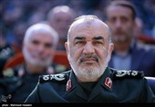 سرلشکر‌حسین سلامی فرمانده کل سپاه پاسدارن انقلاب اسلامی در نهمین جشنواره مالک اشتر فرماندهی کل سپاه 