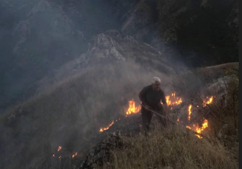 یک هکتار از مراتع طبیعی قزوین در آتش سهل انگاری سوخت