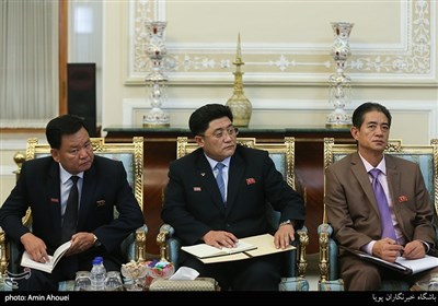 دیدار معاون رییس مجمع عالی خلق کره شمالی با علی لاریجانی