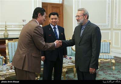 دیدار معاون رییس مجمع عالی خلق کره شمالی با علی لاریجانی