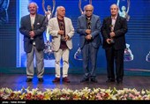بیژن محتشم، اکبر زنجانپور، سیروس الوند و حسن زاهدی در آئین نکوداشت‌های بیست‌ویکمین جشن سینمای ایران