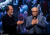 اکبر زنجانپور و امین تارخ  در آئین نکوداشت‌های بیست‌ویکمین جشن سینمای ایران