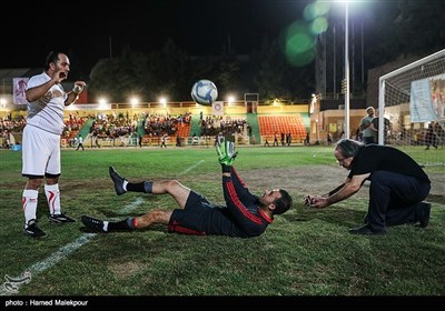 تمرین تیم فوتبال عکاسان ایران قبل از دیدار با تیم فوتبال منتخب پرشین