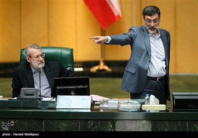 سیدامیرحسین قاضی‌زاده هاشمی و علی لاریجانی رئیس مجلس شورای اسلامی