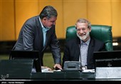 علی لاریجانی رئیس مجلس شورای اسلامی و عبدالرضا عزیزی