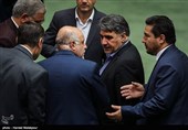 بیژن نامدار زنگنه وزیر نفت در جلسه علنی مجلس شورای اسلامی