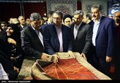 رضا رحمانی وزیر صنعت، معدن و تجارت در مراسم افتتاح بیست و هشتمین نمایشگاه فرش دستباف ایران