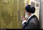 غبارروبی مضجع مطهر حضرت امام رضا (ع) با حضور رهبر معظم انقلاب
