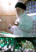 غبارروبی مضجع مطهر حضرت امام رضا (ع) با حضور رهبر معظم انقلاب