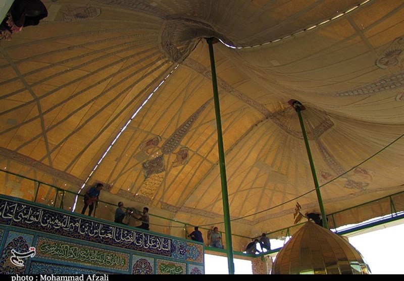 برپایی خیمه عزای امام حسین(ع) در ده‌زیار کرمان به‌روایت تصویر