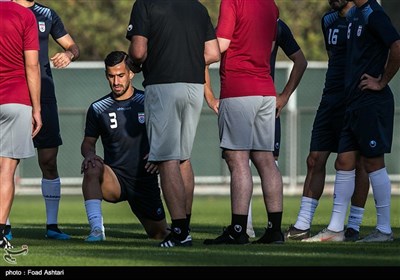 احسان حاج‌صفی در تمرین تیم ملی فوتبال 