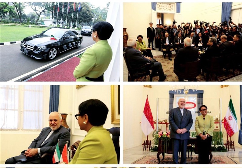 دیدار ظریف با وزیر خارجه اندونزی در جاکارتا