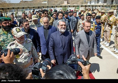 عبدالرضا رحمانی فضلی وزیر کشور در مراسم بازگشایی مرز خسروی برای زوار حسینی