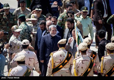 عبدالرضا رحمانی فضلی وزیر کشور در مراسم بازگشایی مرز خسروی برای زوار حسینی