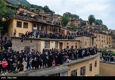 آئین علم بندان شب ششم محرم - ماسوله