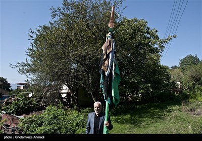 علم گردانی در روستای کِنِت بهشهر