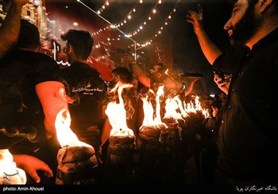 Carrying Torches Part of Muharram Mourning Rites in Tehran