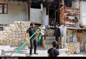 آیین علم بندان روز تاسوعا در روستای زیارت - گرگان