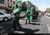 دسته های عزاداری روز تاسوعا در خیابان رودکی