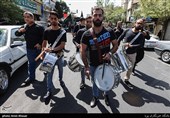 دسته های عزاداری روز تاسوعا در خیابان رودکی