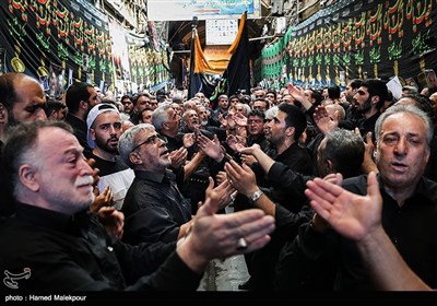مراسم عزاداری تاسوعای حسینی در بازار تهران
