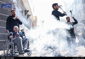 دسته ی عزاداری ظهر عاشورا در محله پیروزی