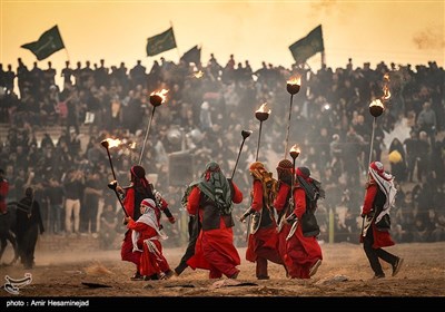 تعزیه بازسازی واقعه عاشورا در نوش آباد کاشان