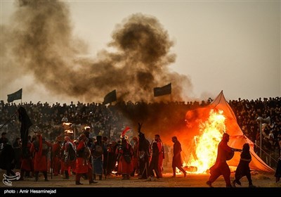 تعزیه بازسازی واقعه عاشورا در نوش آباد کاشان