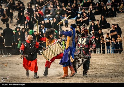 تعزیه بازسازی واقعه عاشورا در نوش آباد کاشان