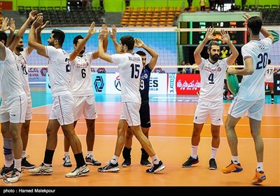 تیم ملی والیبال ایران قبل از دیدار با سریلانکا
