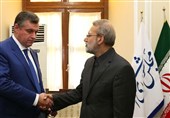 دیدار رئیس کمیته امور بین‌الملل دومای روسیه با لاریجانی