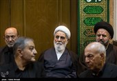 حجت‌الاسلام  علی‌اکبر ناطق نوری در مراسم ترحیم اسدالله عسگراولادی