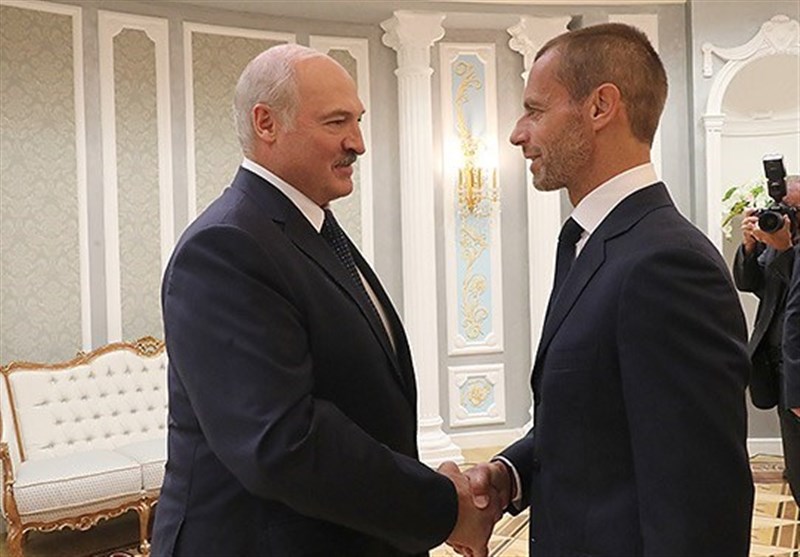 دیدار رئیس یوفا با رئیس‌جمهور بلاروس در مینسک