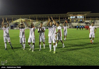 دیدار تیم‌های ملی فوتبال نوجوانان ایران و فلسطین - همدان
