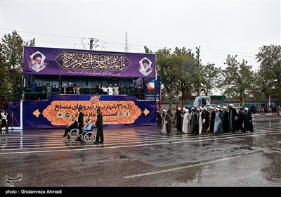 مراسم رژه نیروهای مسلح استان در نخستین روز هفته دفاع مقدس درمازندران
