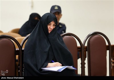 شبنم نعمت‌زاده، دختر وزیر اسبق صنعت، معدن و تجارت در دومین جلسه رسیدگی به اتهامات
