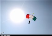 Iranian Military Commandoes Parachute from Milad Tower