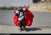 Iranian Military Commandoes Parachute from Milad Tower